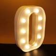 thumbnail image 2 of Morttic LED Letter Lights Alphabet Light Up Sign Night Light for Home Party Wedding Decoration - O, 2 of 8