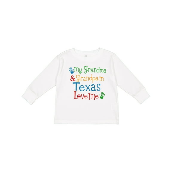Inktastic Texas Grandma Loves Me Boys or Girls Long Sleeve Toddler T-Shirt