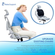Relax Support - RS9 Black Lumbar Support Pillow - 100% Memory Foam