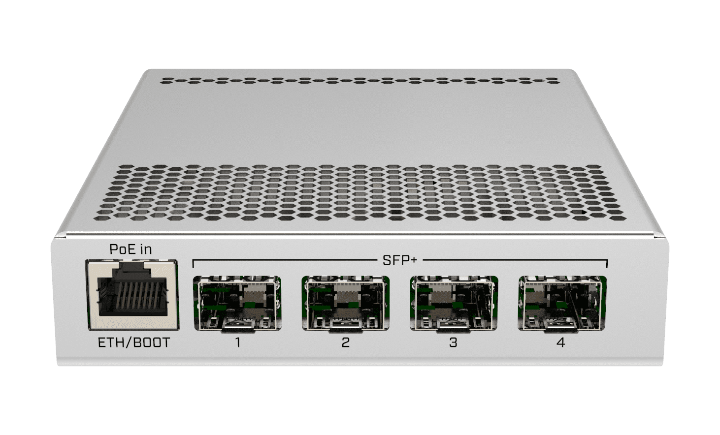 MikroTik 5-Port Desktop Switch, 1 Gigabit Ethernet Port, 4 SFP+ 10Gbps Ports (CRS305-1G-4S+IN)