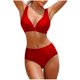 thumbnail image 1 of Bikini de Corte Alto de Mujer de Color Sólido con Cojín de Pecho, Correa sin Espalda Sexy sin Soporte de Acero, 1 of 2