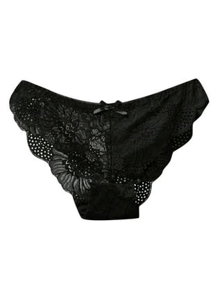 IEFIEL Womens Shiny Latex Underwear O Ring Zipper Crotch Low Waist