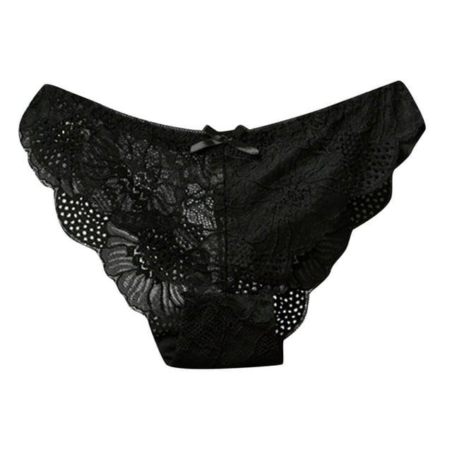Cinvoph Lace Underwear for Womens High Wasited Lace Rim Panties Breathable Floral Ladies Briefs