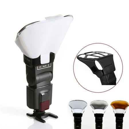 Image of Farfi Universal Speedlight Flash Light Bounce Diffuser with 3 Colors Reflector Cards
