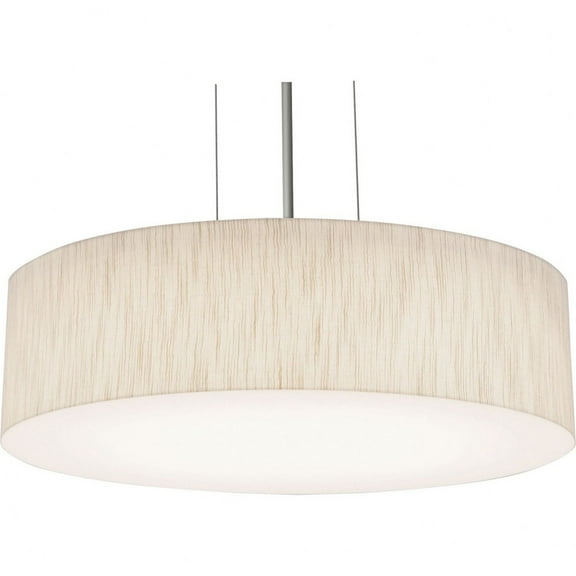 AFX Anton 12-inch Satin Nickel LED Pendant, Jute Shade