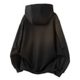 thumbnail image 5 of Wuxian Men'S Hoodie Sweatshirt Casual Fall Jacket Oversized Zipper Up Solid Color Long Sleeve Cardigan Top With Big Pockets Daily Wear,Black,M, 5 of 5