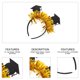 thumbnail image 3 of WEUVEB 2Ud Accesorios Para El De Graduación Negro Con Sombrero Para Fiesta, 3 of 8