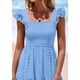 thumbnail image 5 of Vestido largo PRETTYGARDEN para mujer, cuello cuadrado, corte en A, 5 of 9