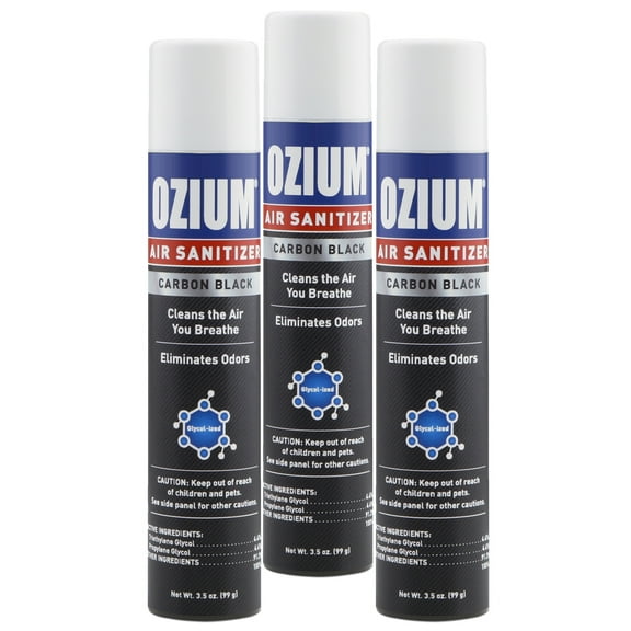 Ozium Air Sanitizer 3.5 oz. Ozium Spray, Carbon Black (3-PACK)