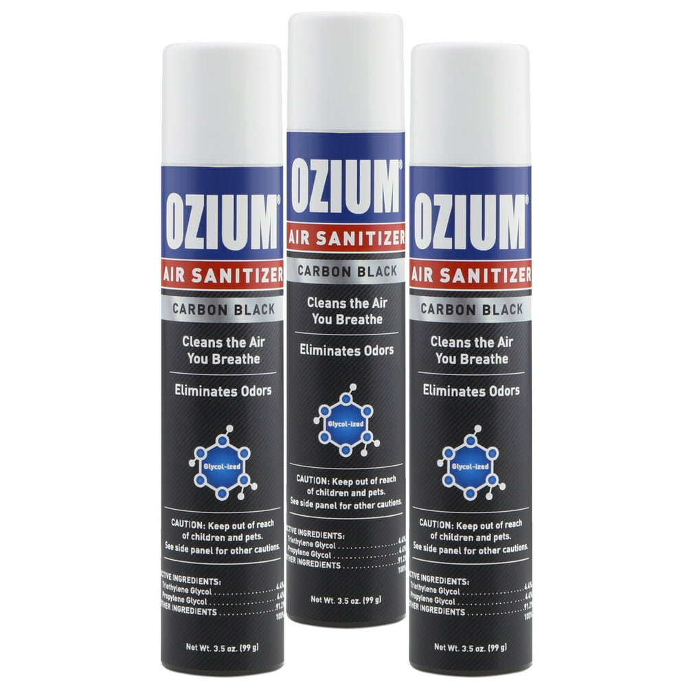 Ozium Air Sanitizer 3.5 oz. Ozium Spray, Carbon Black (3PACK)