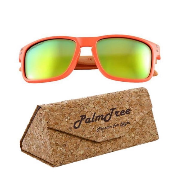 Modernos Lentes de Colores Soul Colors Polarized Orange Polarizado+UV400 Policarbonato Madera de Bambú