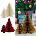 thumbnail image 2 of Mini Christmas Tree 3D Paper Decoration Christmas Photo Props Decoration New Year Home Decor Red, 2 of 6