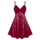 thumbnail image 1 of Vestido Cami Talla Extra Estampado Escote Pico Rosegal  Vestidos casuales de talla grande, 1 of 5