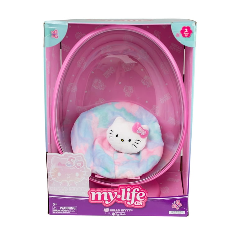 My Life As Hello Kitty Egg Chair for 18 Dolls 50th Anniversary 2 Pieces Multicolor Walmart