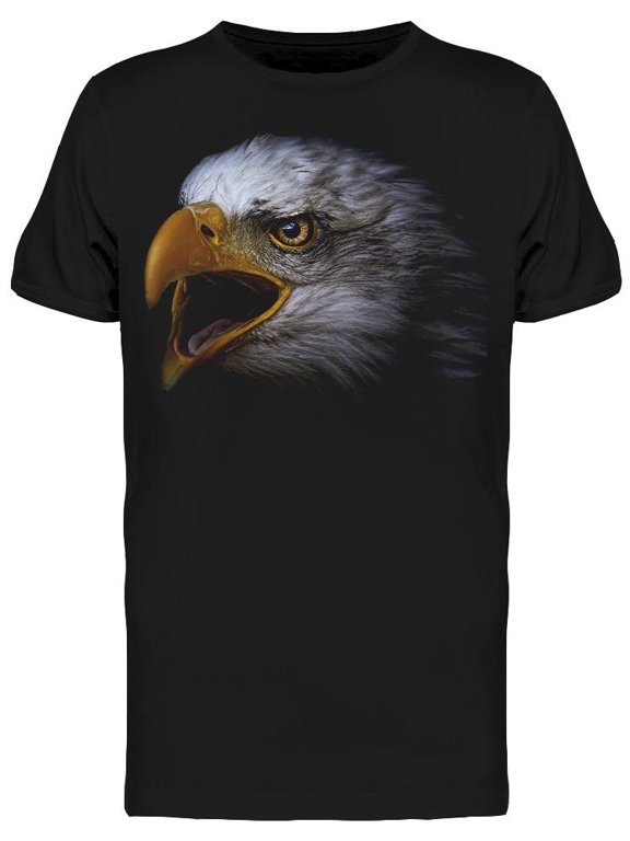 Bald Eagle Head Portrait T-Shirt Men -Image by Shutterstock, Male Small
