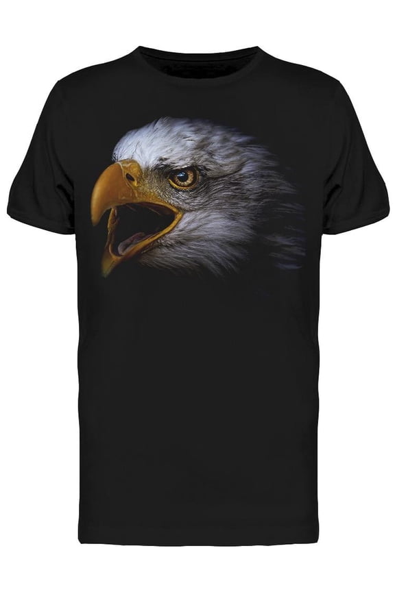 Bald Eagle Head Portrait T-Shirt Men -Image by Shutterstock, Male Small