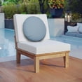 thumbnail image 2 of Round Pillow/Cushion Slip Cover 1000 D Waterproof - 100% UV & Weather Resistant Outdoor Pillow Covers - Customize with Logo/Text (40" Dia x 5" H, Sky Blue), 2 of 7