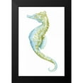 thumbnail image 2 of Meagher, Megan 13x18 Black Modern Framed Museum Art Print Titled - Watercolor Seahorse II, 2 of 5