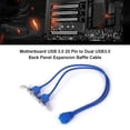 thumbnail image 3 of Placa Base USB 3.0 20 Pines A Cable Deflector Expansión Del Panel Posterior Dual USB3.0, 3 of 5