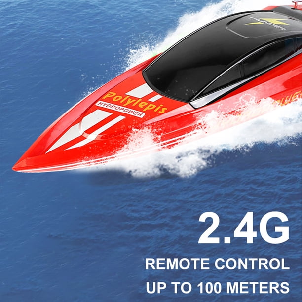 RC Boat 2.4G Fast RC Boats Modelo de remo de transmisión bidireccional para piscinas y lagos