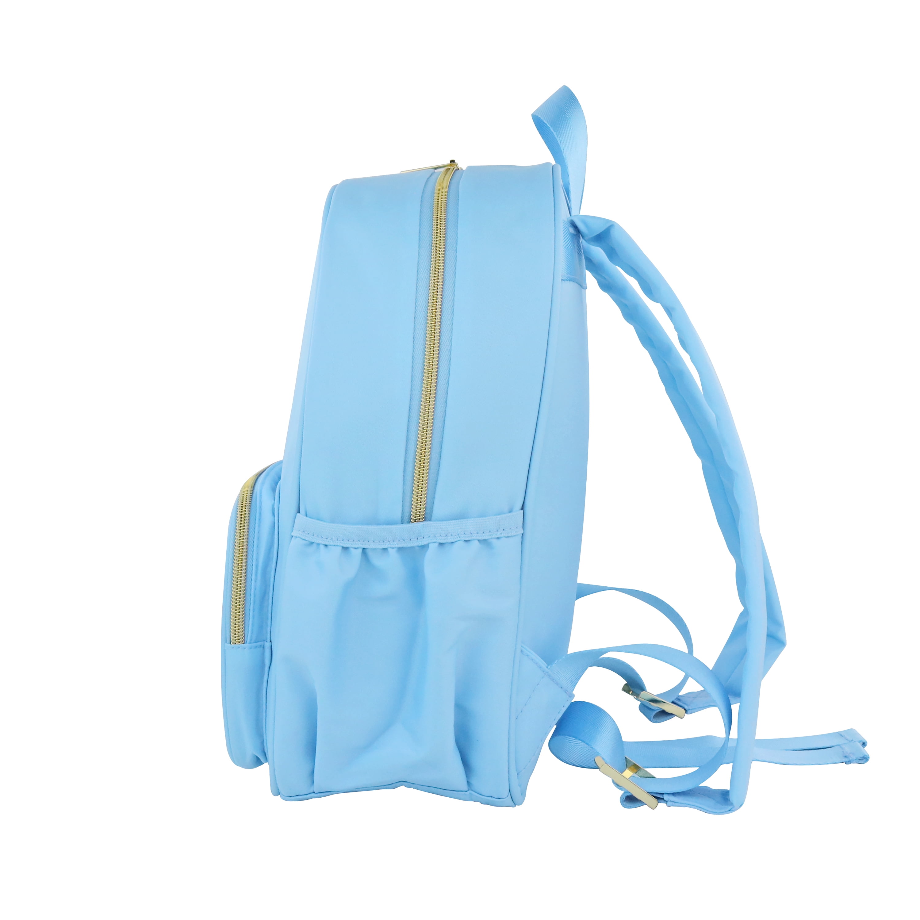 Hello Hobby Nylon Backpack, Customizable Travel Book Bag for Crafts, School, and Everyday Use, Blue
