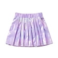 thumbnail image 2 of ZHOGXU Big Kids Girls Skirt Elastic Waist Colorful Comfortable Stylish Pleated Skirts For Party And Daily Wear Purple 2-3 Years, 2 of 9