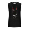thumbnail image 4 of Camiseta sin mangas de cuello redondo para hombre, informal, a la moda, con estampado, deportiva, de poliéster, 4 of 5
