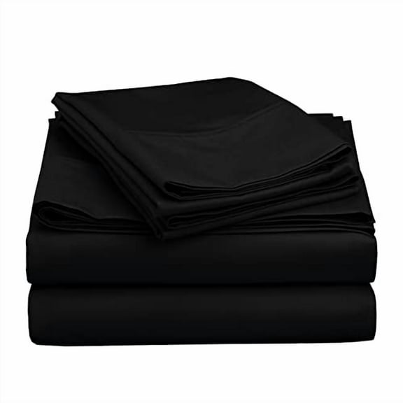 MOONLIGHT20015 Duvet Cover Set - Duvet Cover and Pillow Sham Soft Double Brushed Microfiber with Button Closure (Black, King)