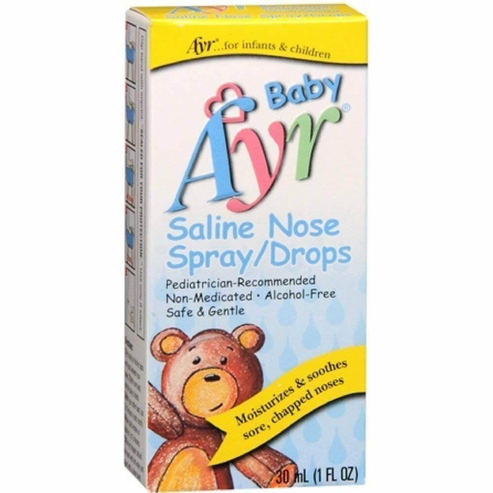 Ayr Baby Saline Nose Spray/Drops 30 mL (Pack of 2)