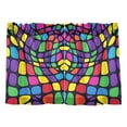thumbnail image 7 of Yayeee Kitchen Curtains Light Filtering 27"x36" Rod Pocket Short Cafe Window Panel, Colorful Psychedelic, 7 of 7