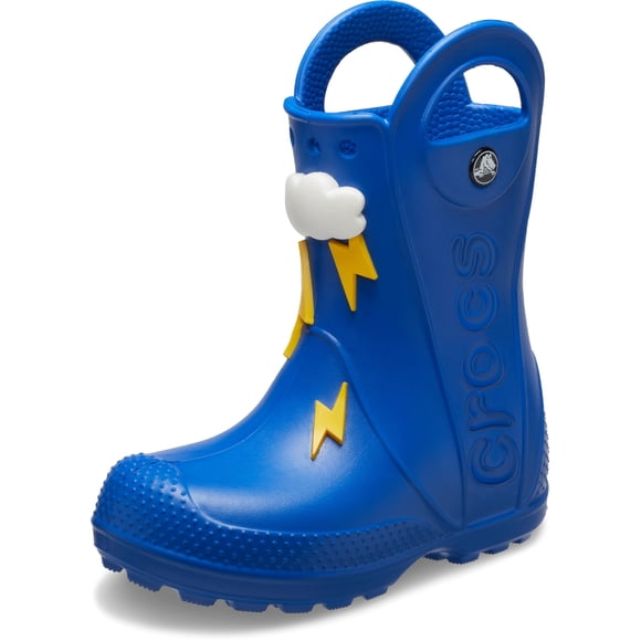 Botas de lluvia Crocs Handle It para niños pequeños color Azul Rayo talla 6