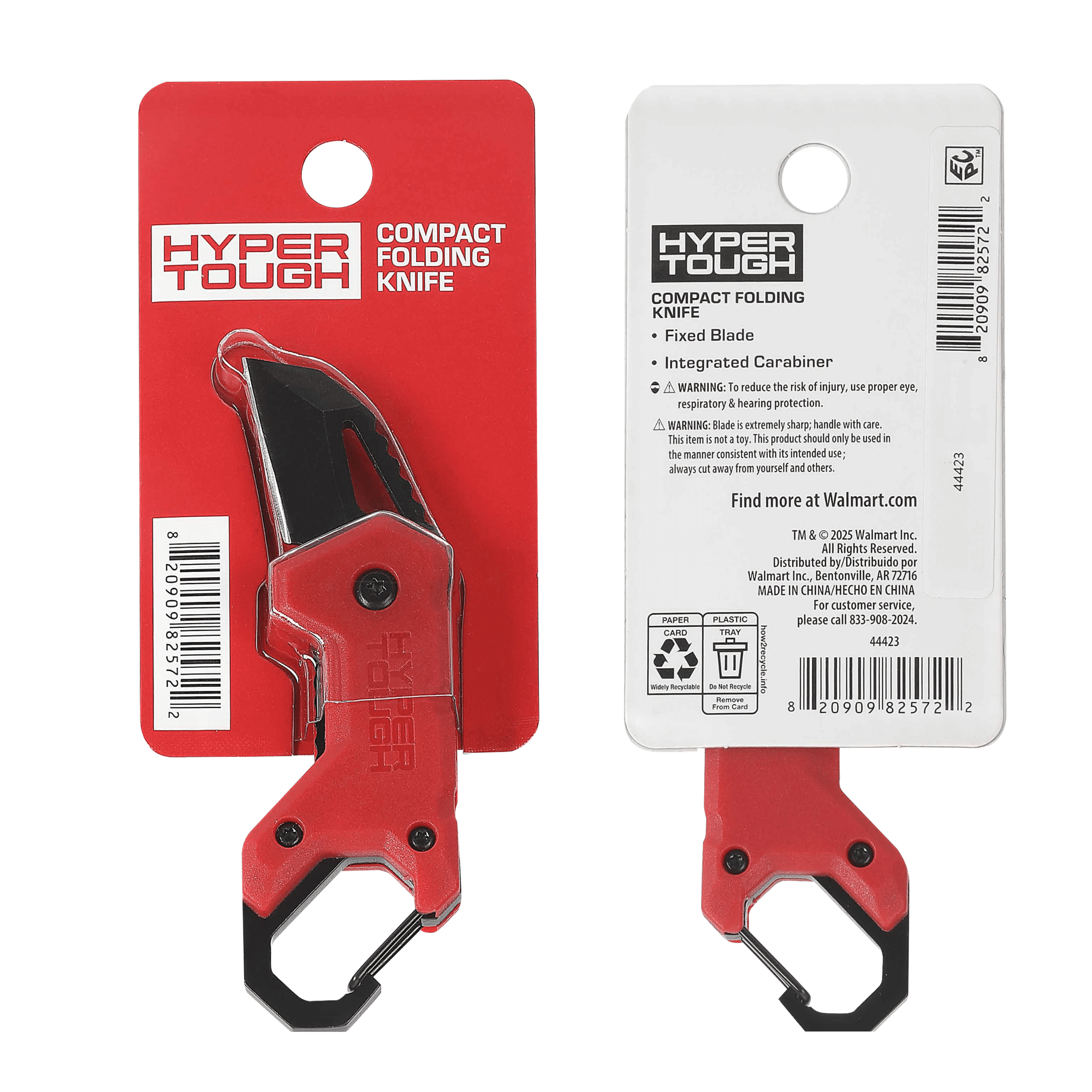 Hyper Tough Keychain Box Cutter Utility Knife with Carabiner