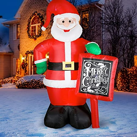 Holidayana Giant Santa Christmas Inflatable - 10 ft Tall Santa Clause ...