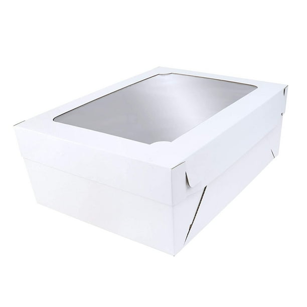 Boom getuigenis op vakantie O'Creme White 2-Piece Window Cake Box 19-1/2 Inch x 26-1/2 Inch x 8-Inch  High Sized for Full-Sheet Pastry Trays - Pack of 5 - Walmart.com