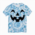 thumbnail image 2 of Futezty Kids Halloween Shirt Girls Boys Funny Spooky Tie Dye Shirts Pumpkin Face Short Sleeve Fall Tee Top 12M-13T, 2 of 5