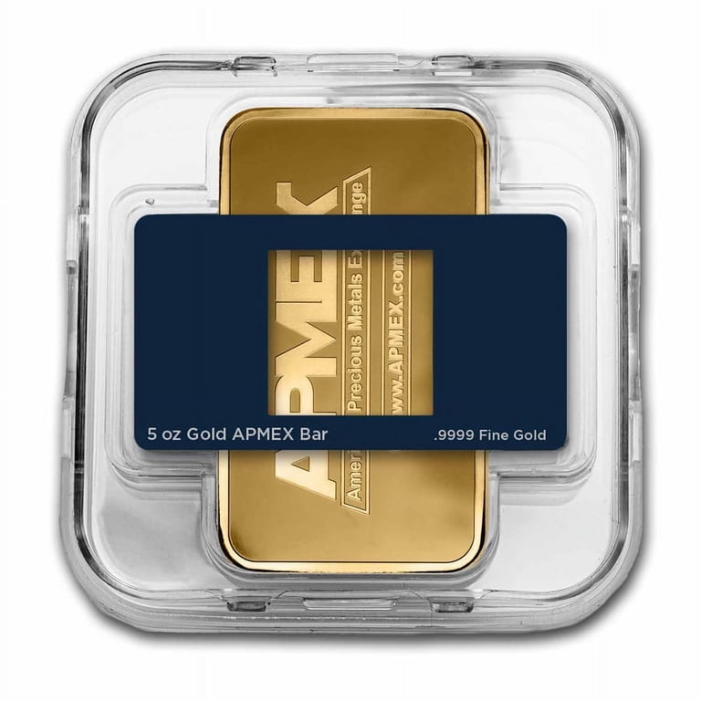 APMEX 5 oz Fine Gold Bar - Sealed in Tamper-Evident Packaging (TEP