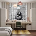 thumbnail image 6 of Curtains 84 Inches Long 2 Panels, Black Grey Guitar Grommets Window Treatment Curtain, Vintage Musical Guitar Sheet Abstract Thermal Curtains Drapes for Living Room/Bathroom, 6 of 9