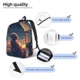 thumbnail image 4 of Naloa Starry Sky Cloud Puppy Canvas Backpack for Men Women Rucksack Casual Travel Daypack College Tote Satchel Bookbag for Teens-Small, 4 of 7