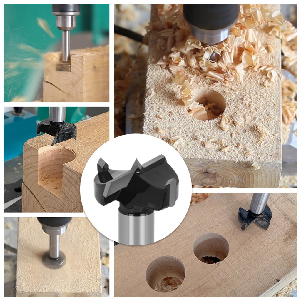 MOMOJIA 5Pcs Wood Hole Saw Dia 15mm-35mm Drill Bit Set Accessory Professional Cut Tools