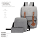 thumbnail image 3 of Mochilas Backpack Impermeable Puerto Usb Set 3pzs Gris Malubero Malu1320, 3 of 3
