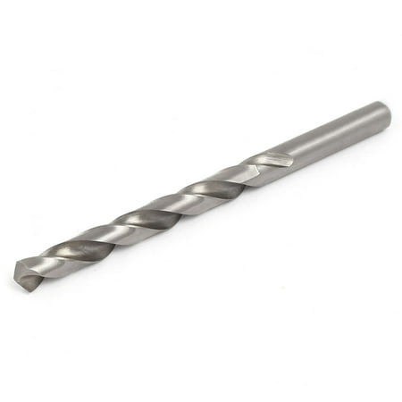 - 8.9mm Cutting Dia HSS Double Flutes Straight Shank End Mill Cutter Silver Gray