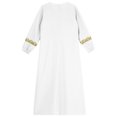 thumbnail image 4 of iiniim Kids Girls Round Neck Long Sleeve Maxi Dress Theme Party Masquerade White 6, 4 of 7