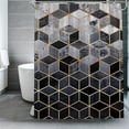 thumbnail image 1 of Modern Geometric Bathroom Waterproof Shower Curtain, 1 of 3