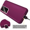 thumbnail image 5 of RegSun for Galaxy S21 Ultra Case,Shockproof 3-Layer Full Body Protection [Without Screen Protector] Rugged Heavy Duty High Impact Hard Cover Case for Samsung Galaxy S21 Ultra,Purple/Pink, 5 of 7