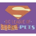 thumbnail image 2 of Girl's DC League of Super-Pets Superman Emblem Cutouts Graphic Tee Purple Berry Small, 2 of 4