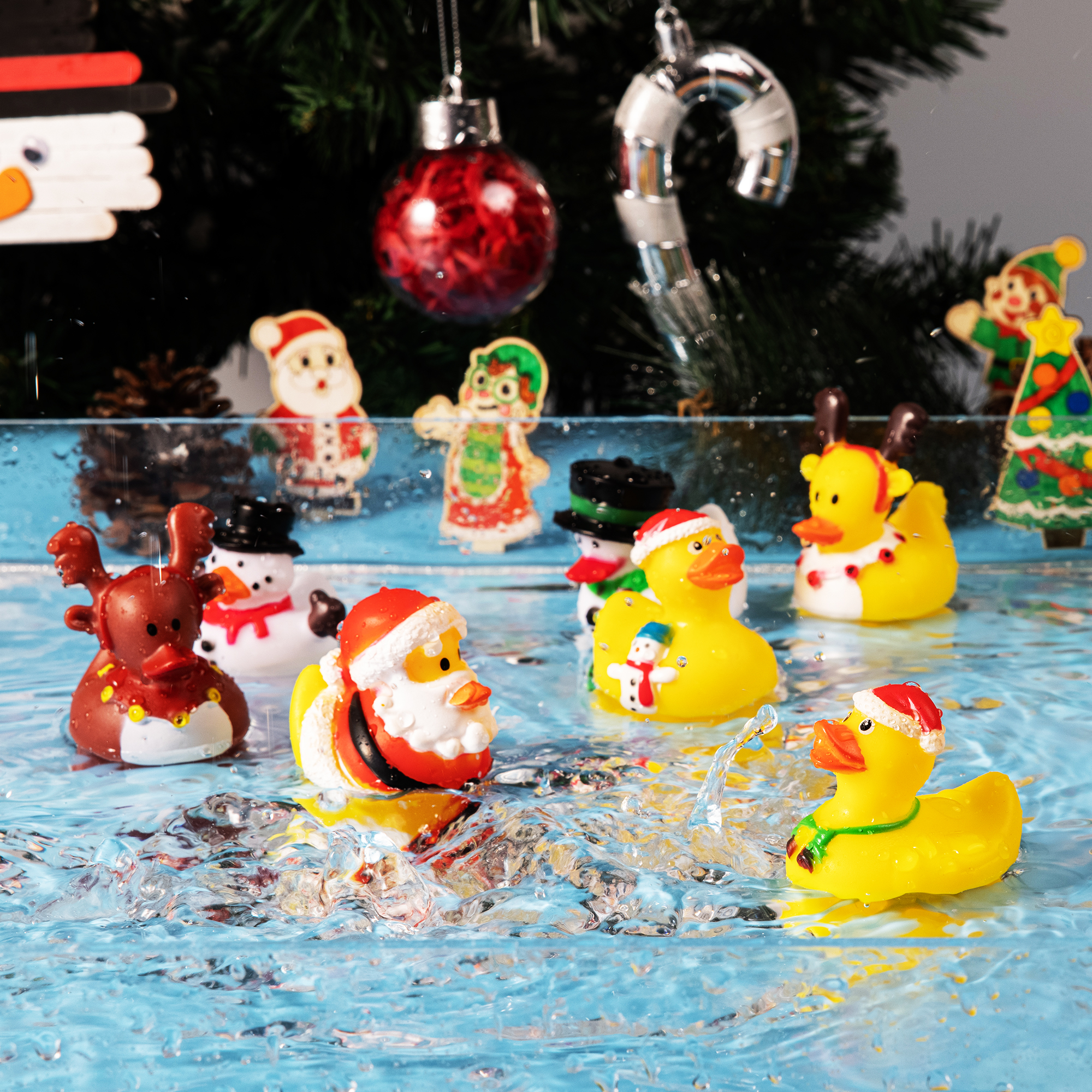 Joyfy Christmas Advent Calendar Rubber Ducks, 24-Pack photo 8