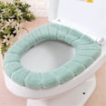 thumbnail image 2 of Toilet Cover Seat, Toilet Seat, Plush Fabric, Sage Green, 1 Pc, Universal Oval, Cushion, DecorforBathroom, Bathroom Decoration, Seat Cushion, Neutral Bathroom Decor, 2 of 3