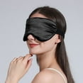 thumbnail image 3 of 19 Momme Sleeping Eye Mask 100% Pure Mulberry Silk Blackout Sleep Masks Soft Blindfold with Adjustable Strap for Men Women, 3 of 7