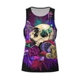 thumbnail image 4 of Easygdp Mushrooms and Skull Men's Tank Top, Sleeveless Muscle T Shirts, Breathable, Quick-Dry, Loose for Gym, Running, Fitness - Large, 4 of 9