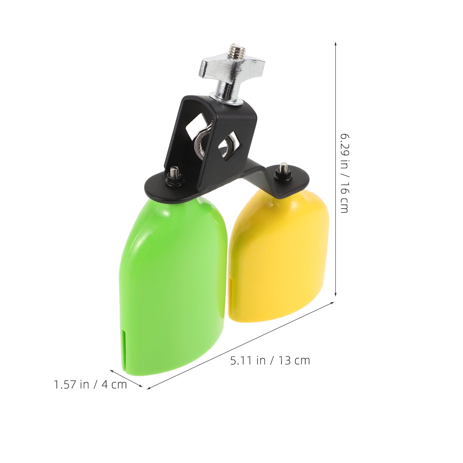 WHAMVOX 1 Pair Jam Block Plastic Cow Bell Double Sambago Bell Jam Block For Band Practice Festival Performance Percussion Instrument Kit